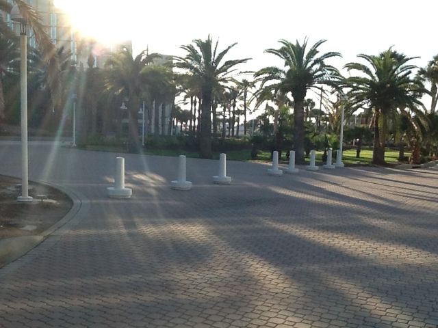 Bollards at Ocean Center Daytona Beach.