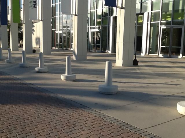 Bollards at Ocean Center Daytona Beach.
