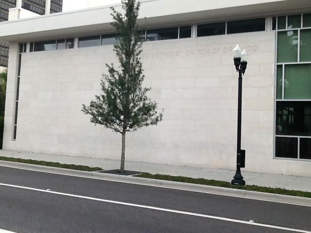 Wall cladding and wall cap, First United Methodist Church, Orlando, FL