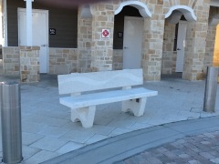 Site furnishings at Andy Romano Park. Ormond Beach, FL