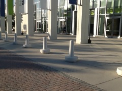Bollards at Ocean Center Daytona Beach.