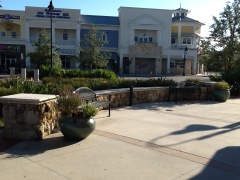 Seat and fountain wall cap at Port Orange Pavillion