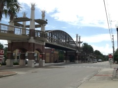 Column caps and bases, columns, decorative caps. Pedestrian Bridge, Apopka, FL